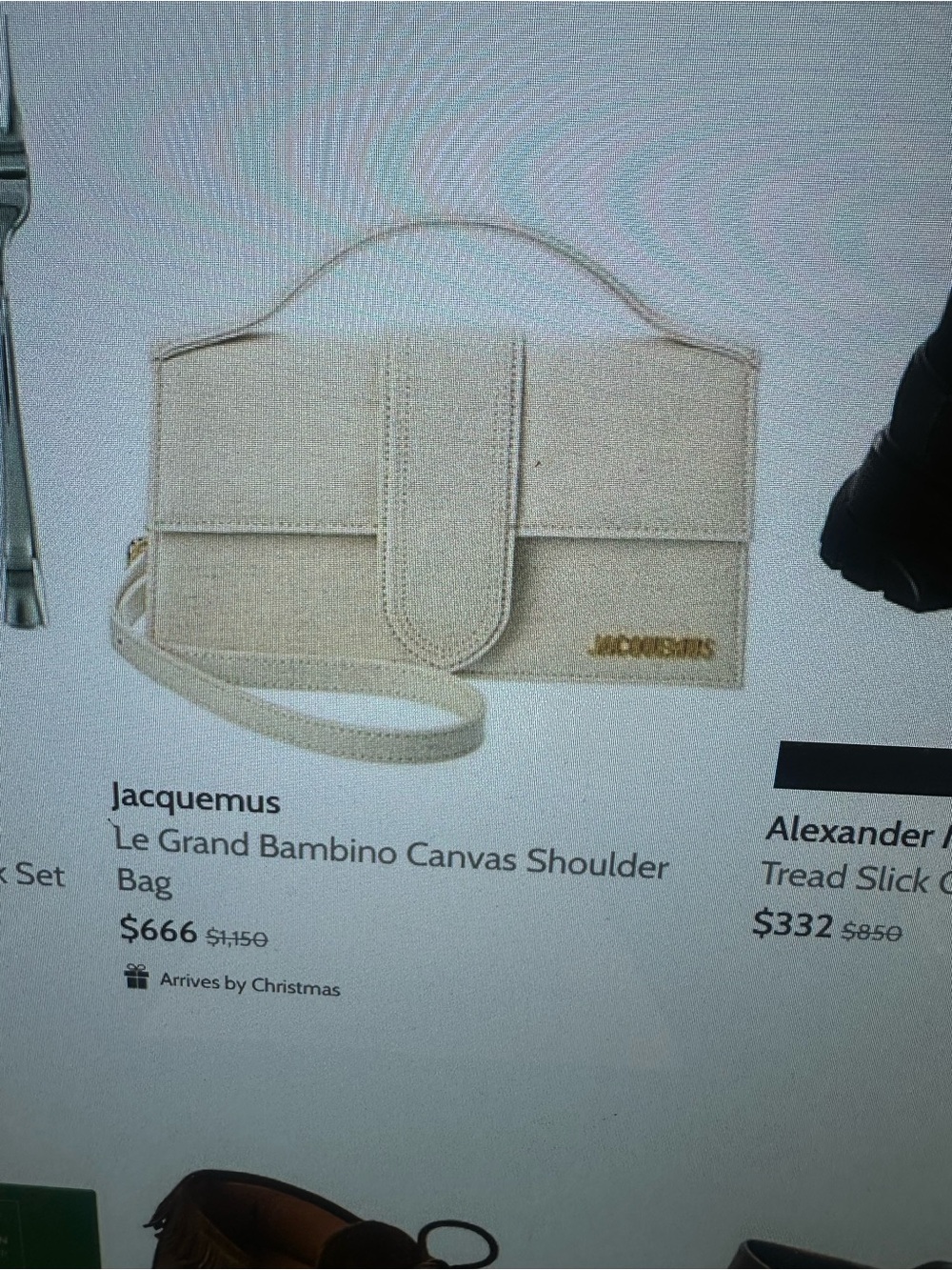 Jacquemus Beige Canvas Crossbody Bag with Gold Hardware - Picture 7 of 7